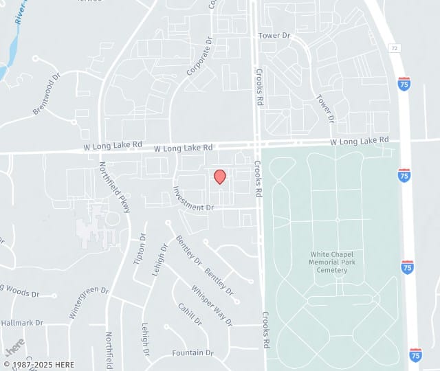 Location Map: 4600 Investment Drive, Suite 260 Troy, Michigan 48098